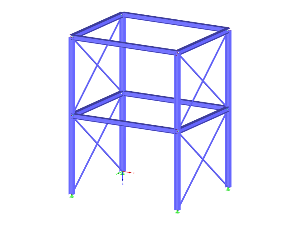 Structure métallique avec contreventements