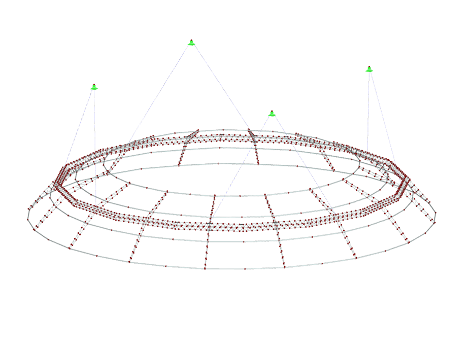 3D-Modell der Projektionskuppel in RFEM (© formTL)