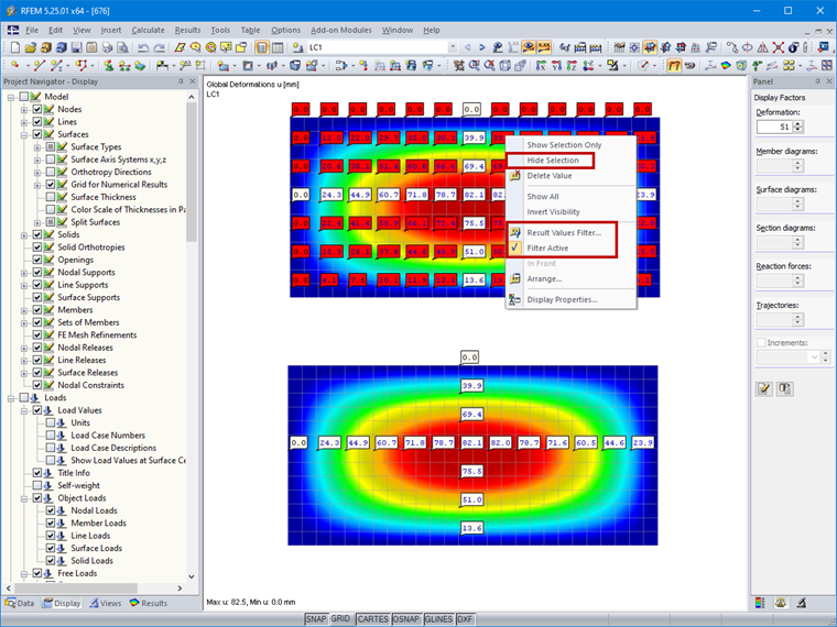 Masquage et filtrage des valeurs de résultat