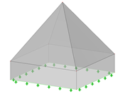 Modèle 000510 | FPC001 | Toit en pyramide avec murs de jambage, plan d'étage rectangulaire | Toiture en forme de pyramide avec murs de jambage