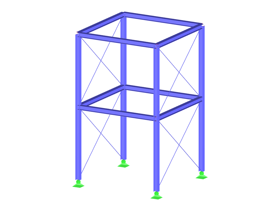 Structure métallique à deux étages