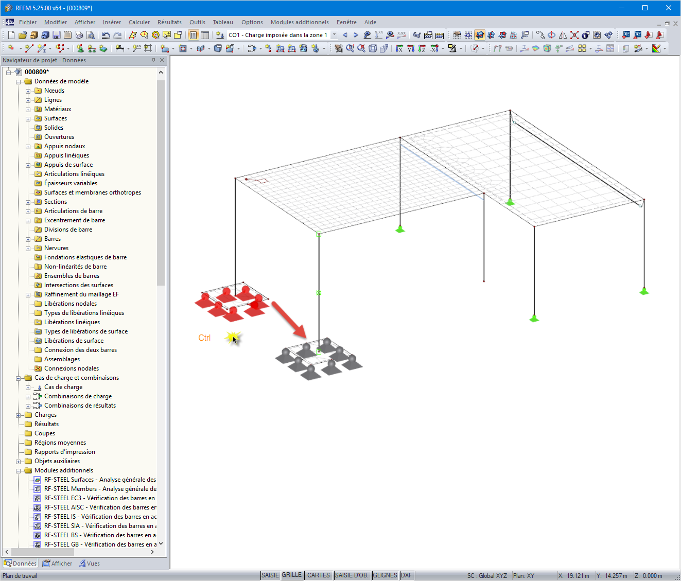 Copie des éléments par glisser-déplacer