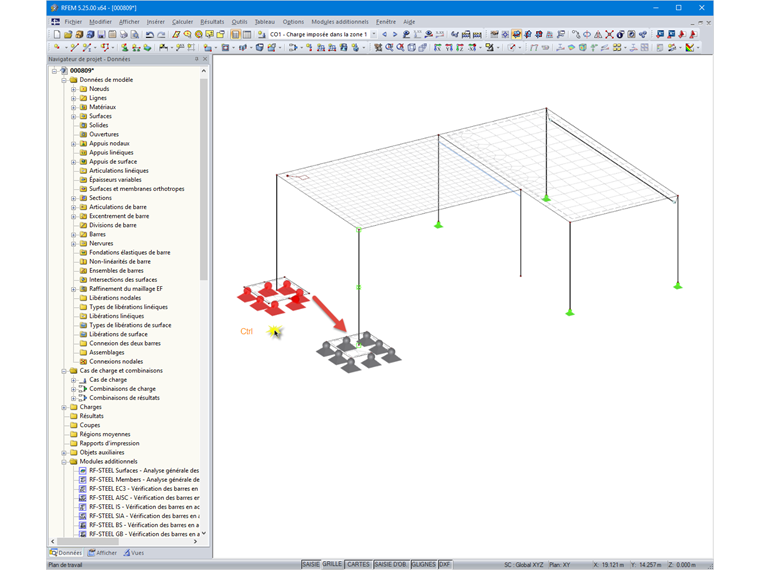 Copie des éléments par glisser-déplacer
