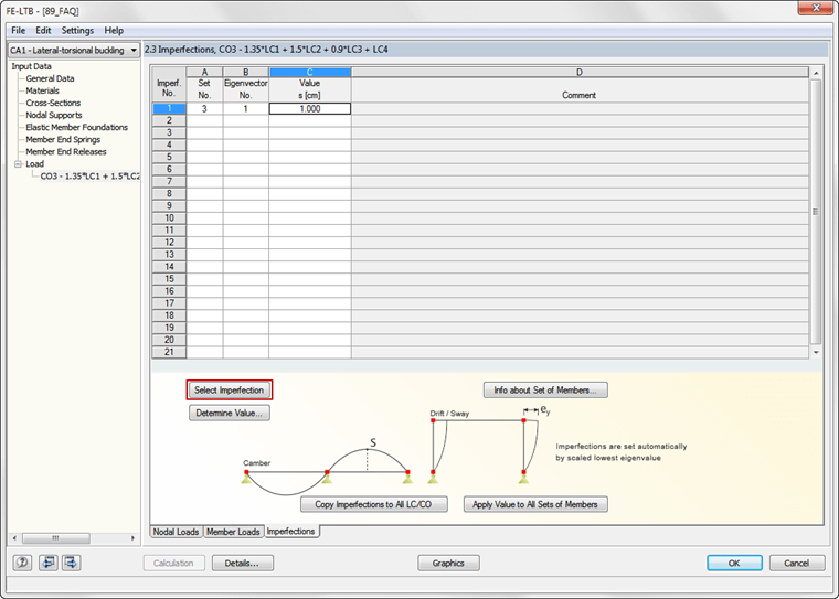 Sélectionner l'imperfection
