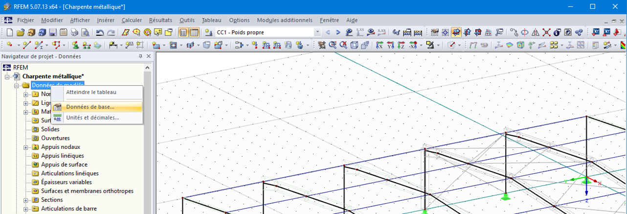 Données générales via le navigateur