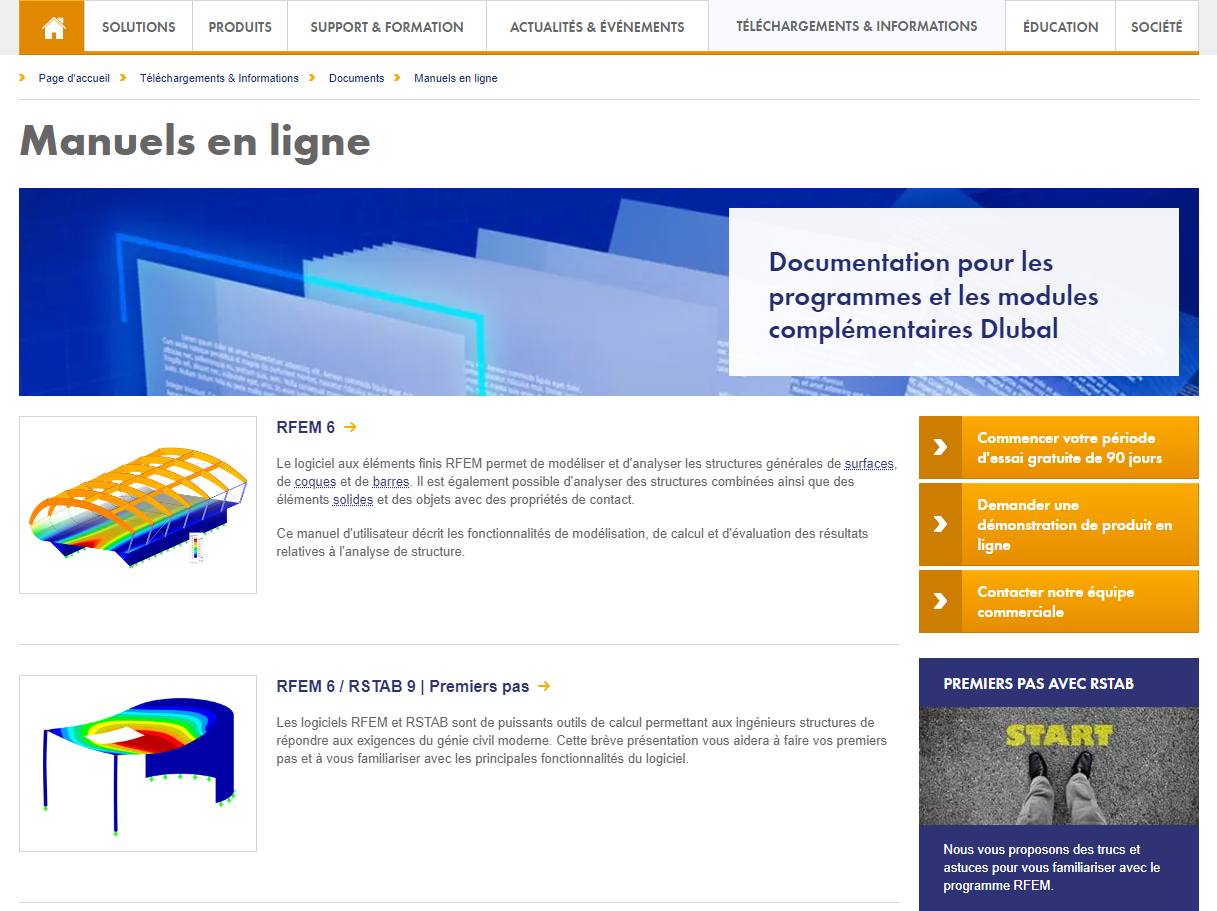 Manuels en ligne