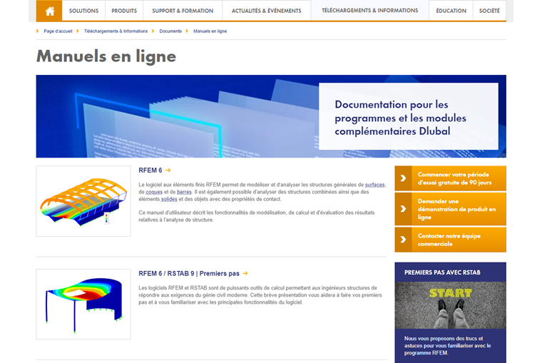 Manuels en ligne