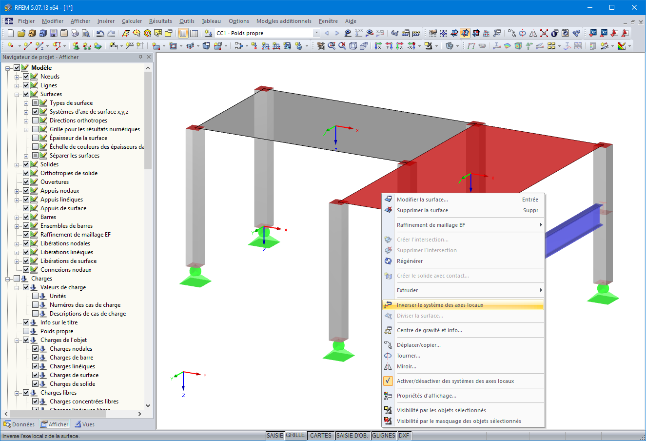 Inverser le système d’axes local