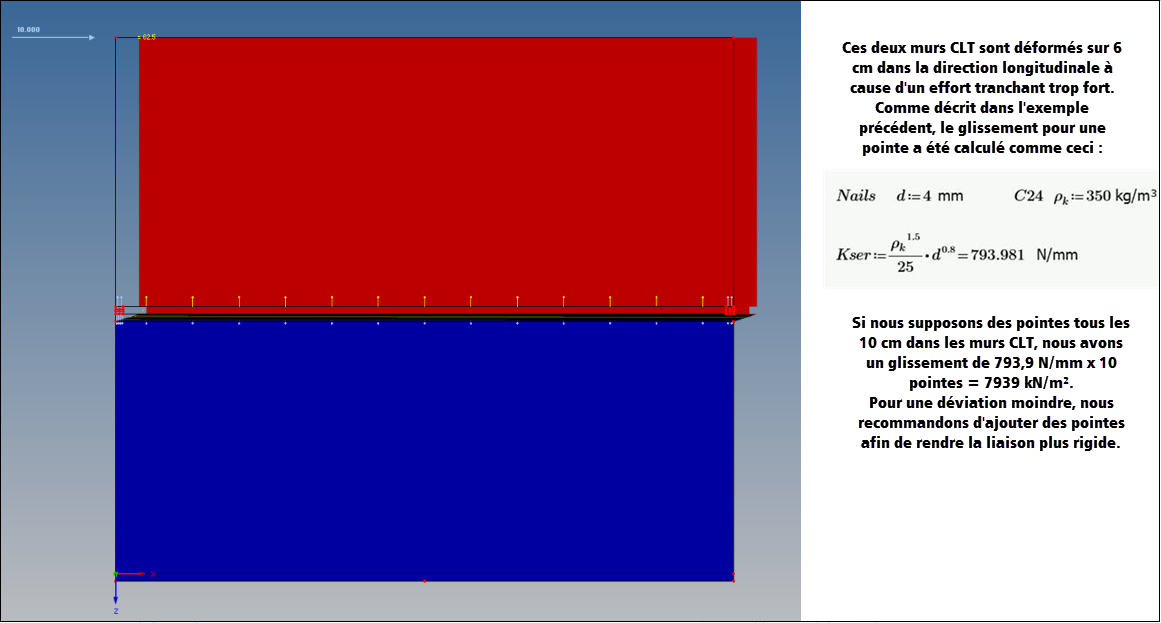 Calcul du glissement d’un mur en bois lamellé-croisé