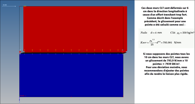 Calcul du glissement d’un mur en bois lamellé-croisé