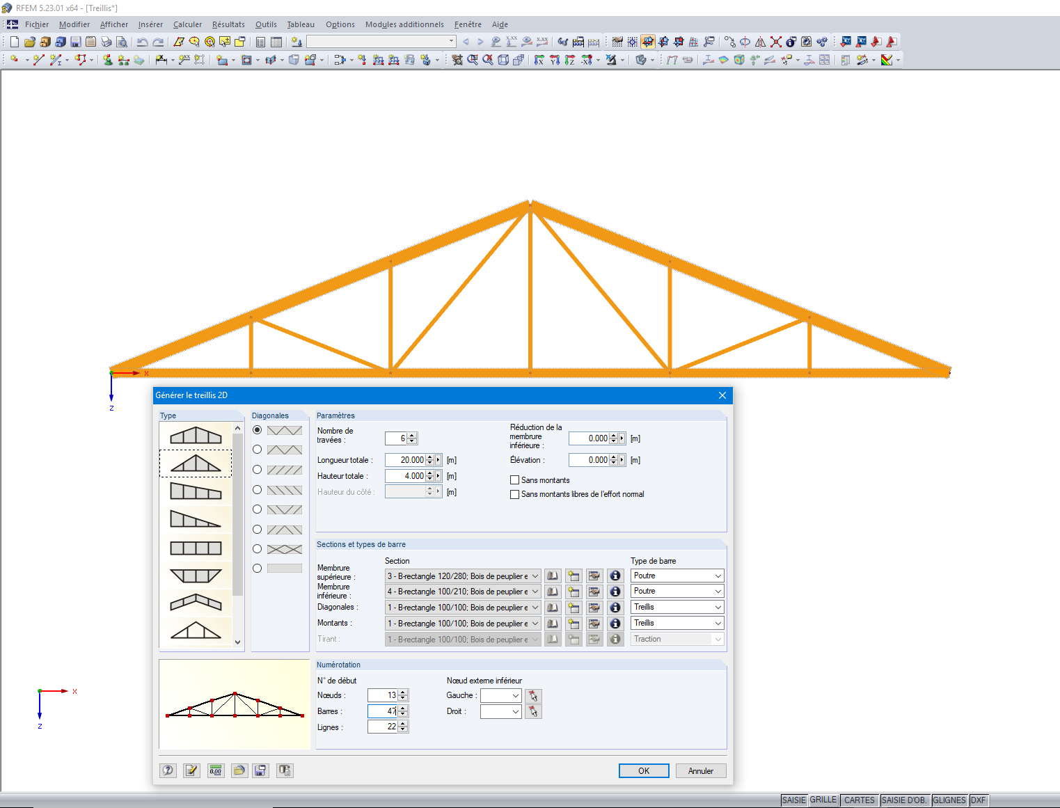 Générer le modèle
