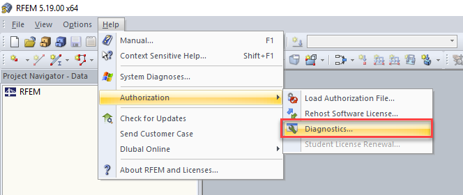 Création du fichier de diagnostic