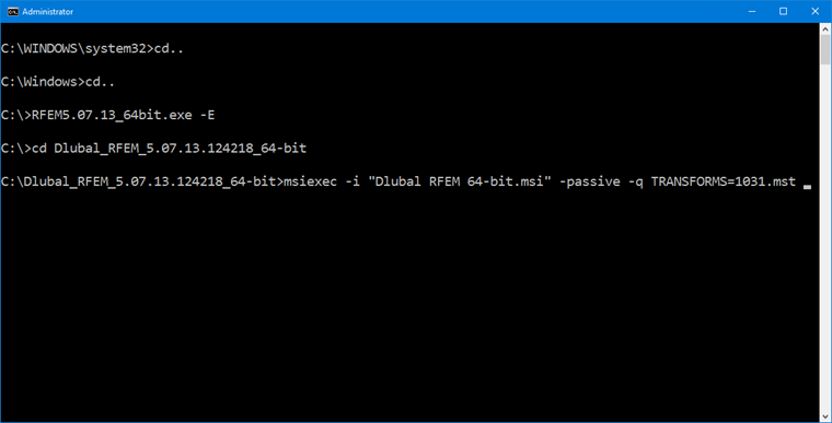 Installation en cours