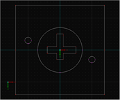 Lignes de contour d’une surface avec des ouvertures dans l’autre surface