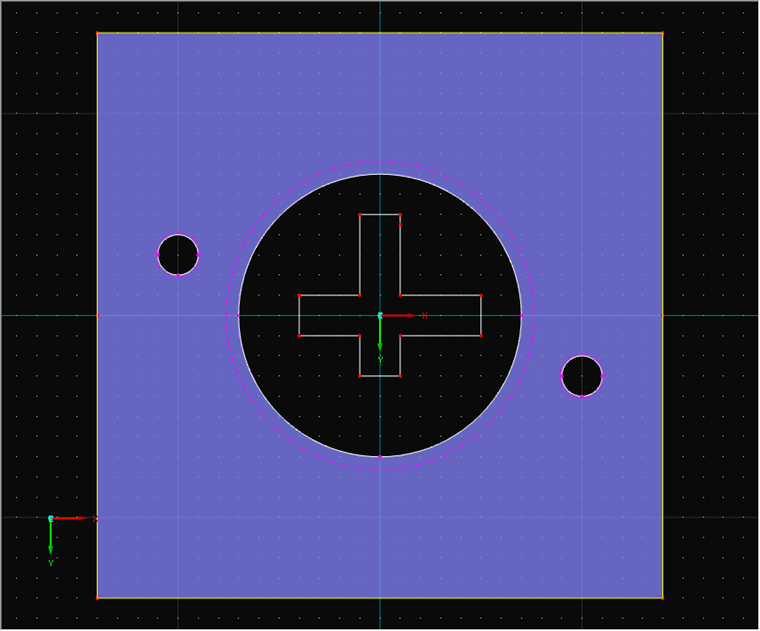 Ouverture pour une surface dans la surface