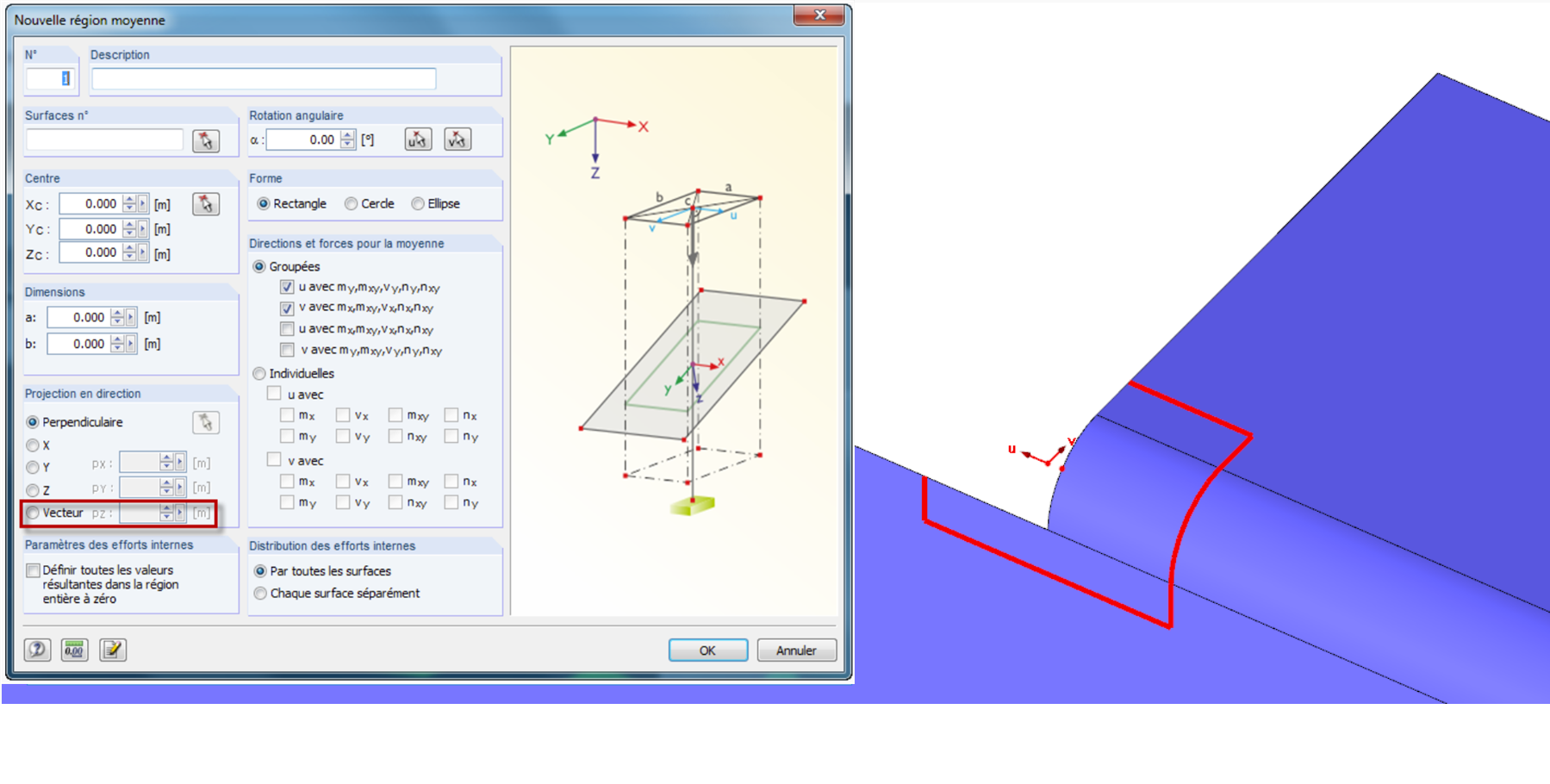 Definition des Glättungsbereiches in RFEM