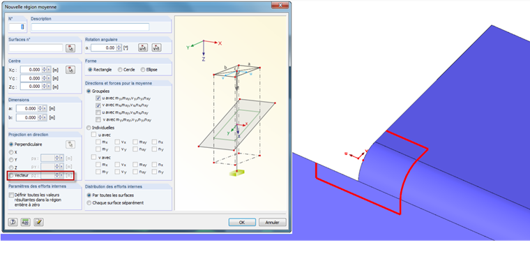 Definition des Glättungsbereiches in RFEM