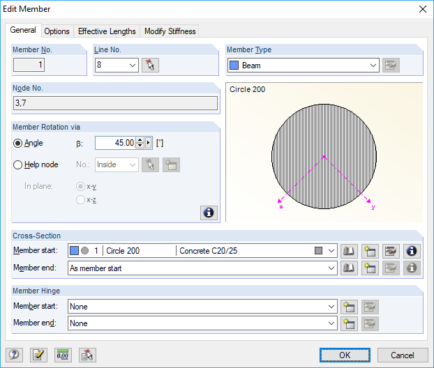 Définition de l’angle de rotation de la barre
