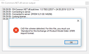 Erreur lors de l'importation d'un fichier STEP via l'interface DSTV