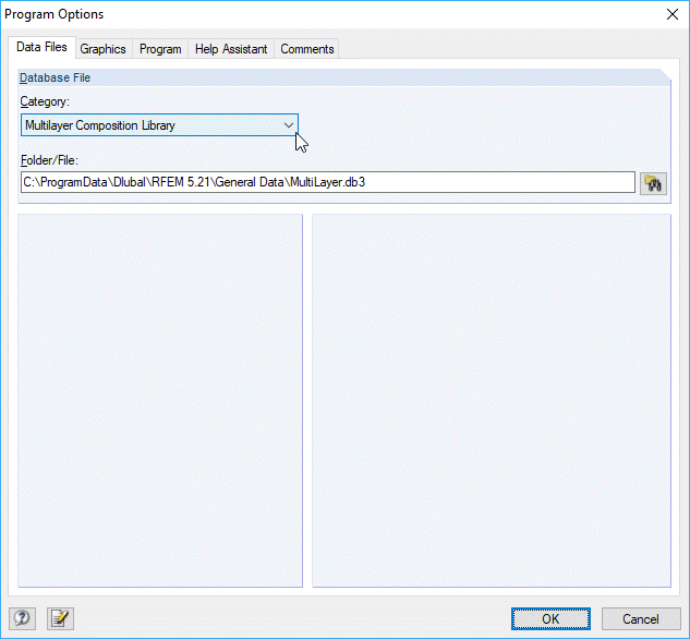 Répertoire de la bibliothèque de compositions multicouches