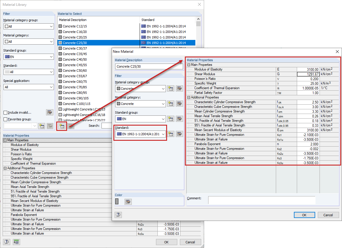 Création d'un matériau défini par l'utilisateur