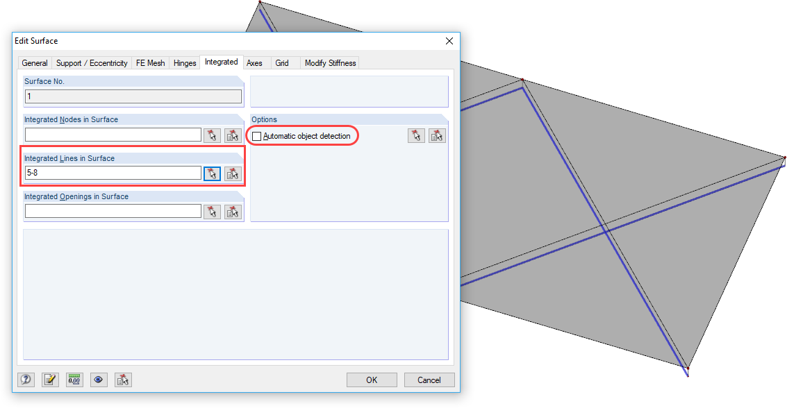 Objets intégrés à la surface