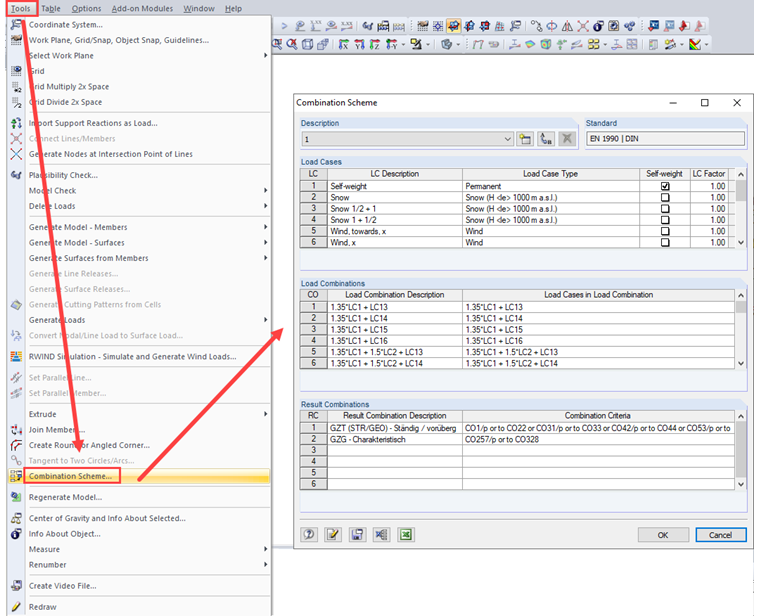 Schéma de combinaison