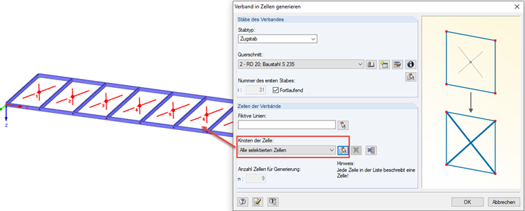Contreventement dans les cellules