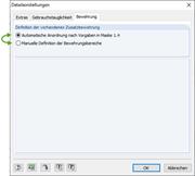 Paramètres détaillés des armatures