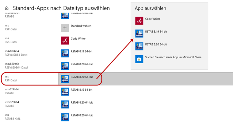 Attribution des applications standard dans Windows