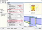 Entrée de la section variable dans RF-/JOINTS Steel - Rigid