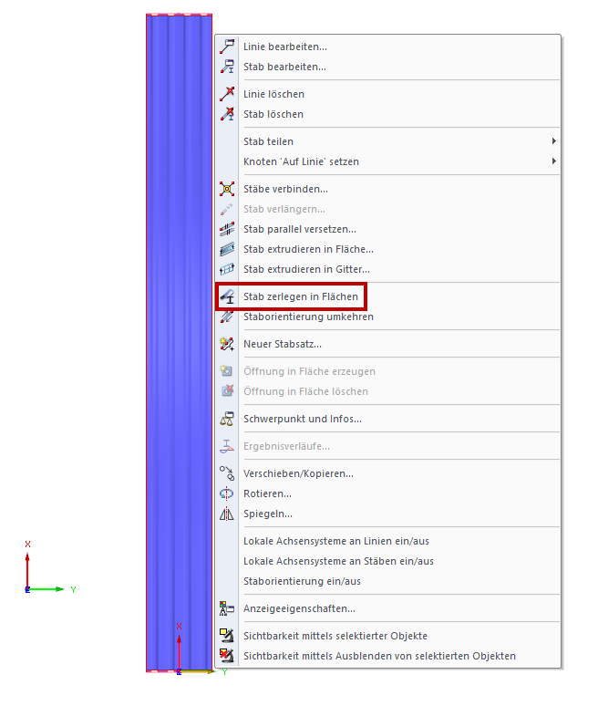 Fonction: générer les surfaces à partir de la barre