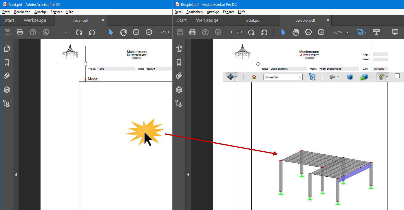 Affichage de la structure