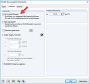 Activation des options de recherche de forme