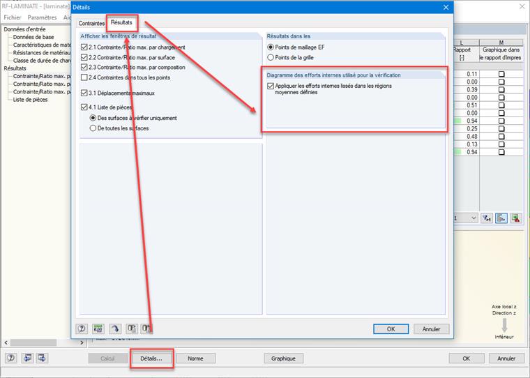 Activation des régions moyennes dans RF-LAMINATE