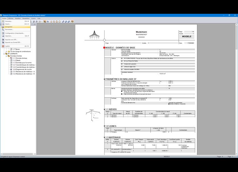 Rapport d'impression au format A4