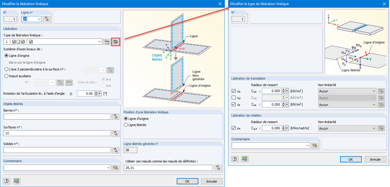 Définition possible de la libération entre les surfaces de la façade et les éléments de la structure principale