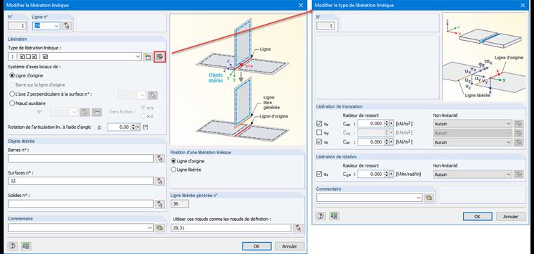 Définition possible de la libération entre les surfaces de la façade et les éléments de la structure principale