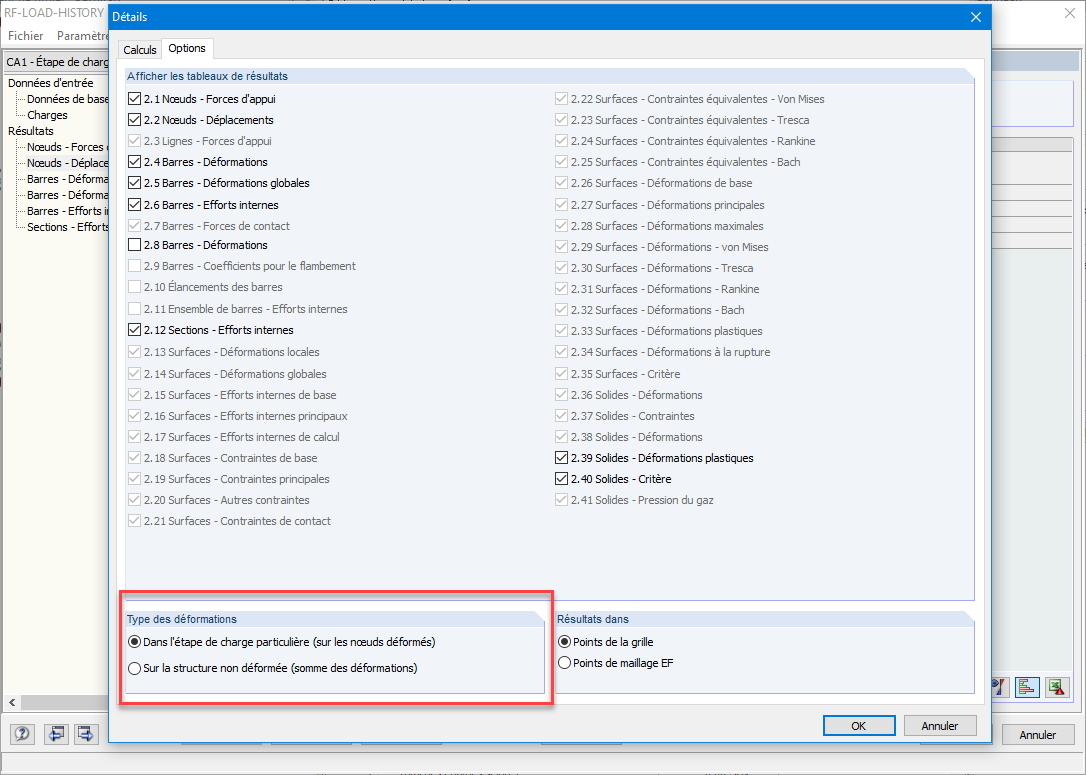 Type des déformations