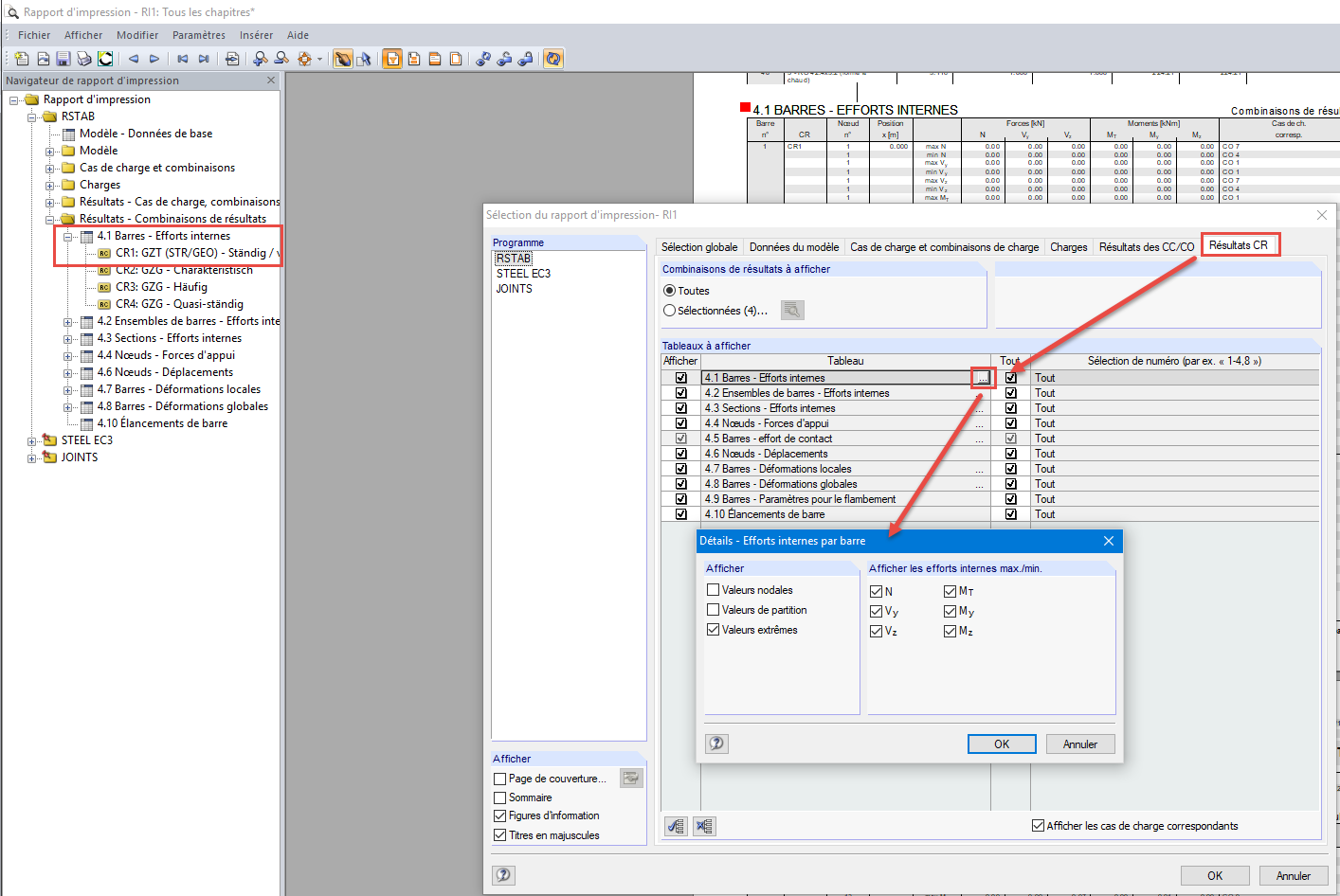 Détails (valeurs extrêmes uniquement)