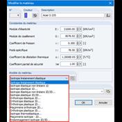 Modèles de matériau dans un environnement 2D