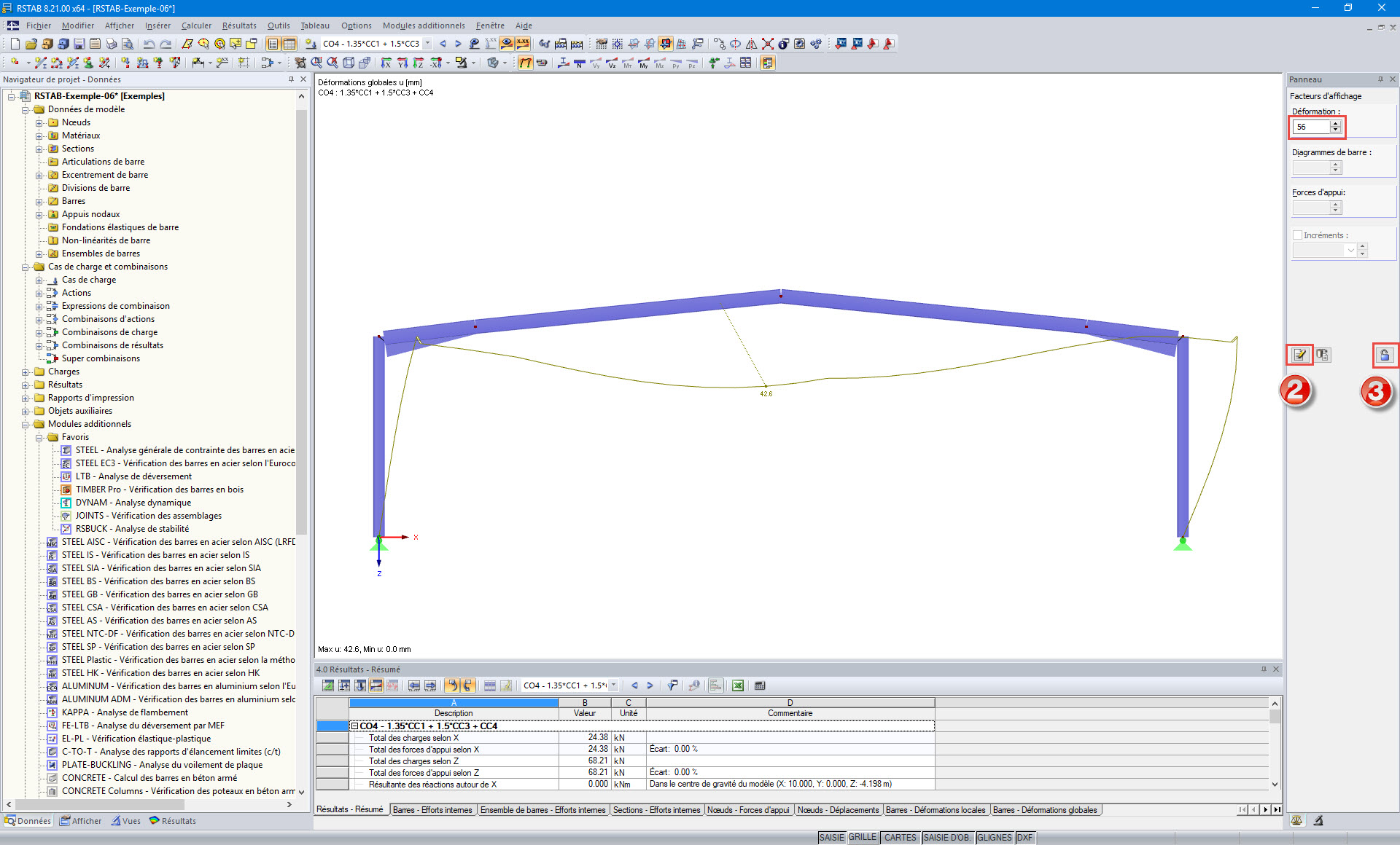 Panneau - Paramètres