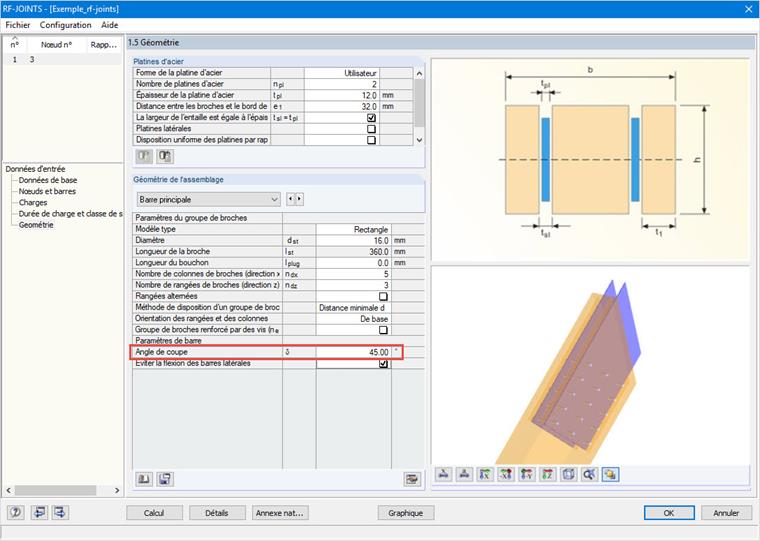 Modification de l'angle de coupe