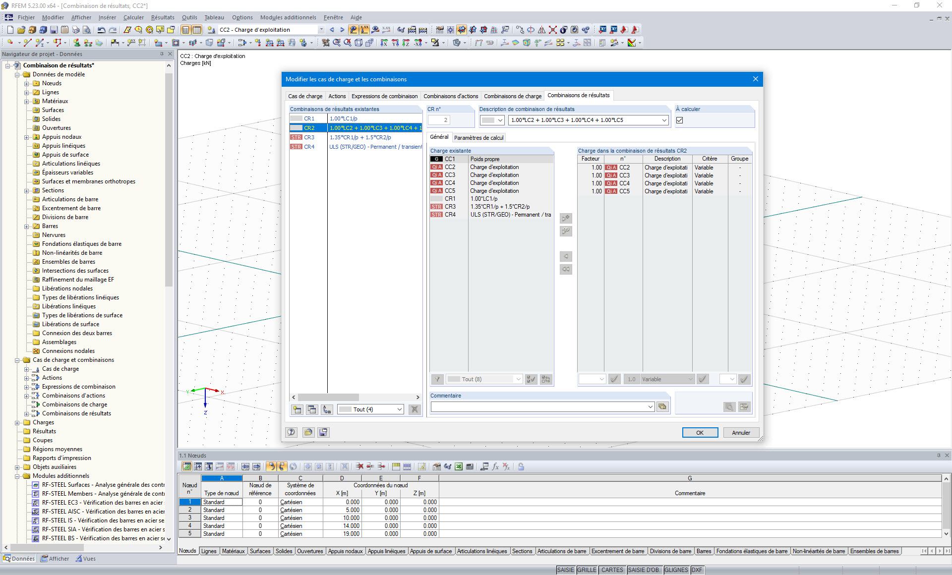 Combinaisons de résultats générées automatiquement