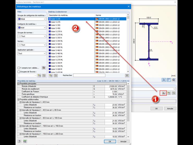 Base de données des matériaux