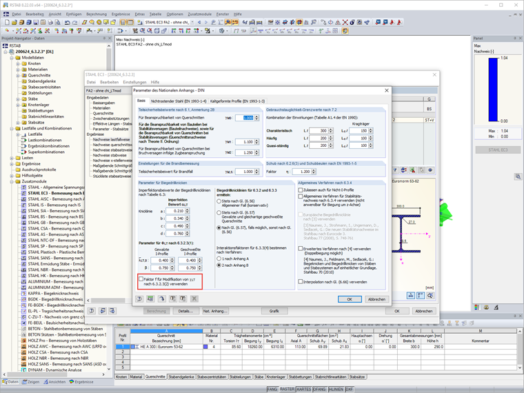 Paramètres de l'Annexe Nationale
