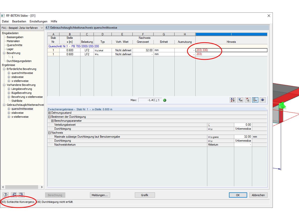 Message d'erreur « Mauvaise convergence »