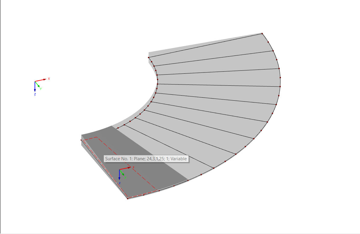 Quart de cercle avec segmentation