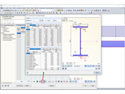 Valeurs de section et diagramme de contrainte