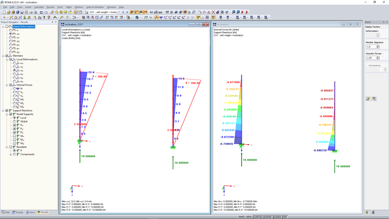 Différences de résultat entre la barre et l'ensemble de barres